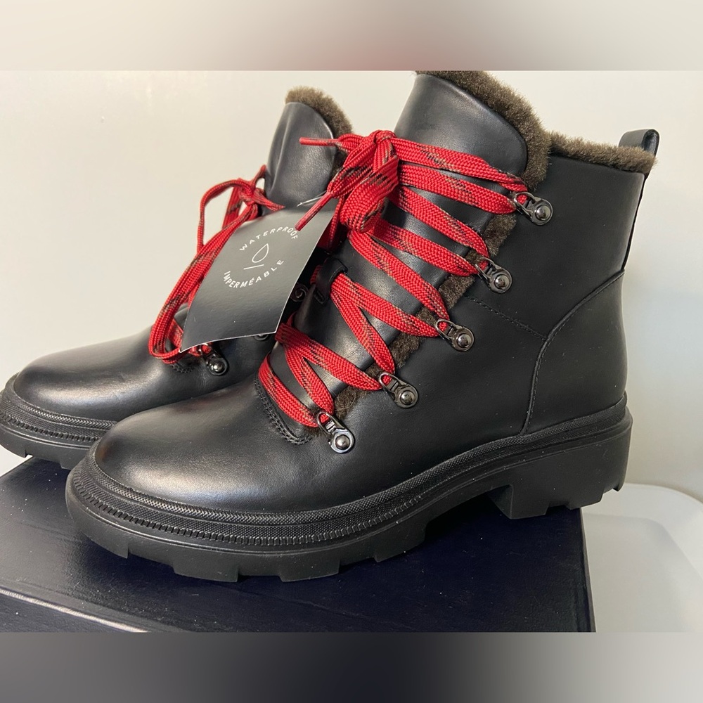 Naturalizer Julian Black Ankle Boots Waterproof Size 7.5 NWT!